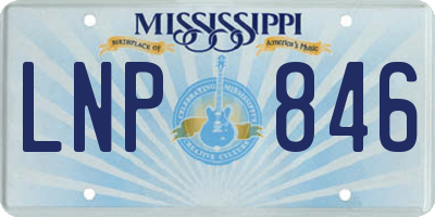 MS license plate LNP846