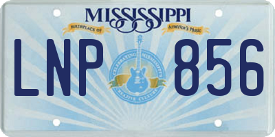 MS license plate LNP856