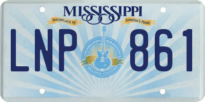 MS license plate LNP861