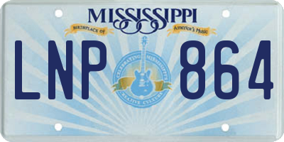 MS license plate LNP864