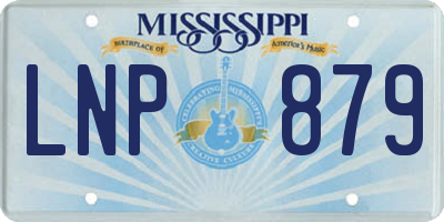 MS license plate LNP879