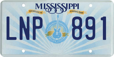 MS license plate LNP891