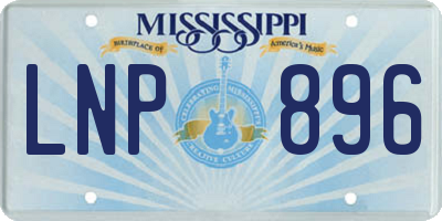 MS license plate LNP896