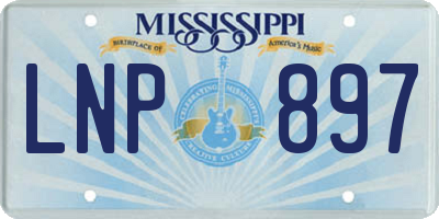 MS license plate LNP897
