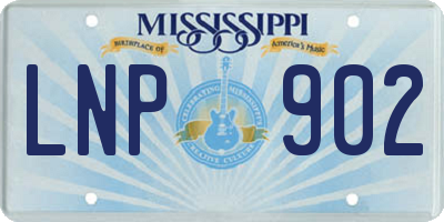 MS license plate LNP902