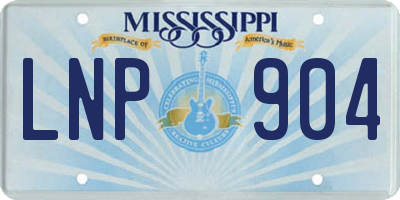 MS license plate LNP904