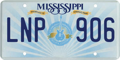 MS license plate LNP906