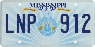 MS license plate LNP912