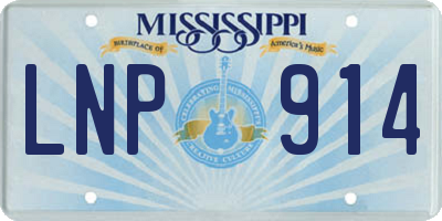 MS license plate LNP914