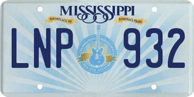 MS license plate LNP932