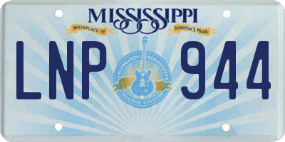MS license plate LNP944