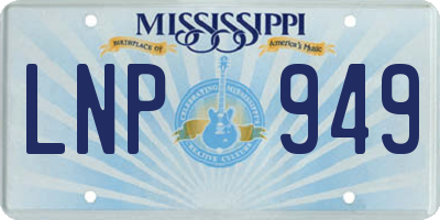 MS license plate LNP949
