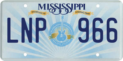 MS license plate LNP966
