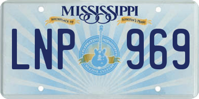 MS license plate LNP969