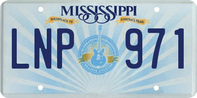 MS license plate LNP971