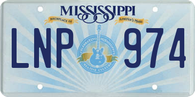 MS license plate LNP974