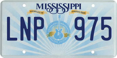 MS license plate LNP975