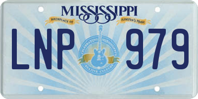 MS license plate LNP979