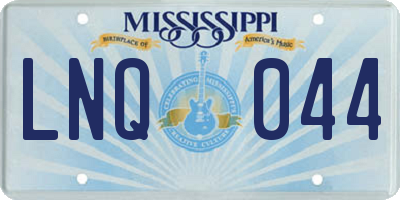 MS license plate LNQ044