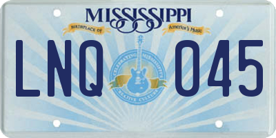 MS license plate LNQ045