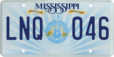 MS license plate LNQ046