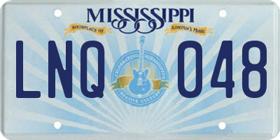 MS license plate LNQ048