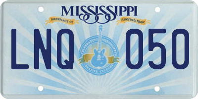 MS license plate LNQ050