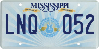 MS license plate LNQ052