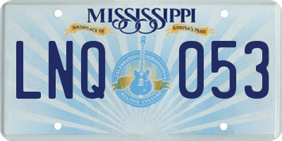 MS license plate LNQ053