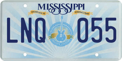 MS license plate LNQ055