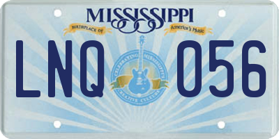 MS license plate LNQ056