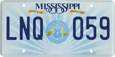 MS license plate LNQ059