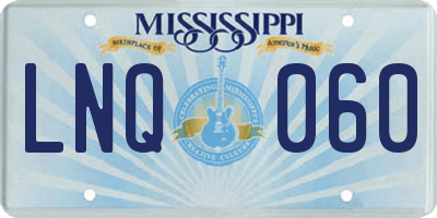 MS license plate LNQ060