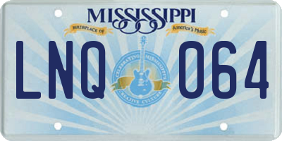 MS license plate LNQ064