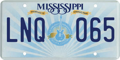 MS license plate LNQ065