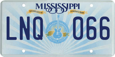 MS license plate LNQ066