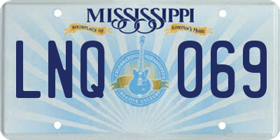 MS license plate LNQ069