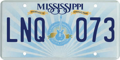 MS license plate LNQ073