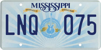 MS license plate LNQ075