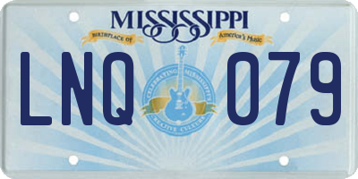 MS license plate LNQ079