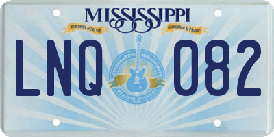 MS license plate LNQ082