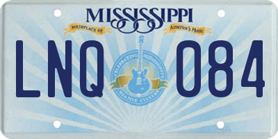 MS license plate LNQ084