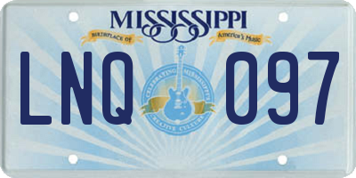 MS license plate LNQ097