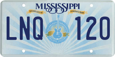 MS license plate LNQ120