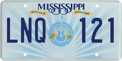 MS license plate LNQ121
