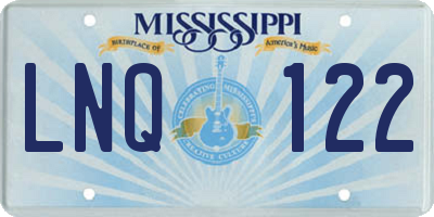 MS license plate LNQ122