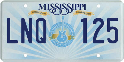 MS license plate LNQ125