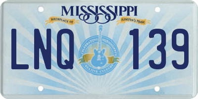 MS license plate LNQ139
