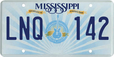 MS license plate LNQ142