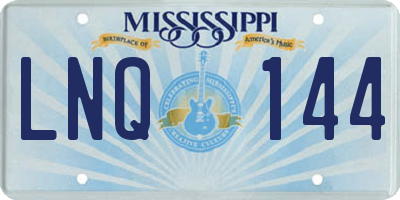 MS license plate LNQ144